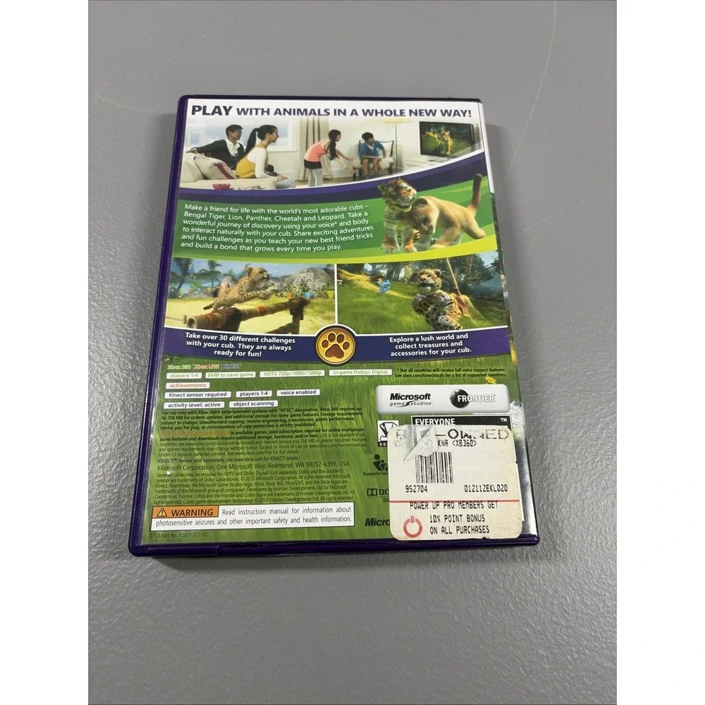 Kinectimals XBOX 360 Kinect CIB Complete - Box Damaged
